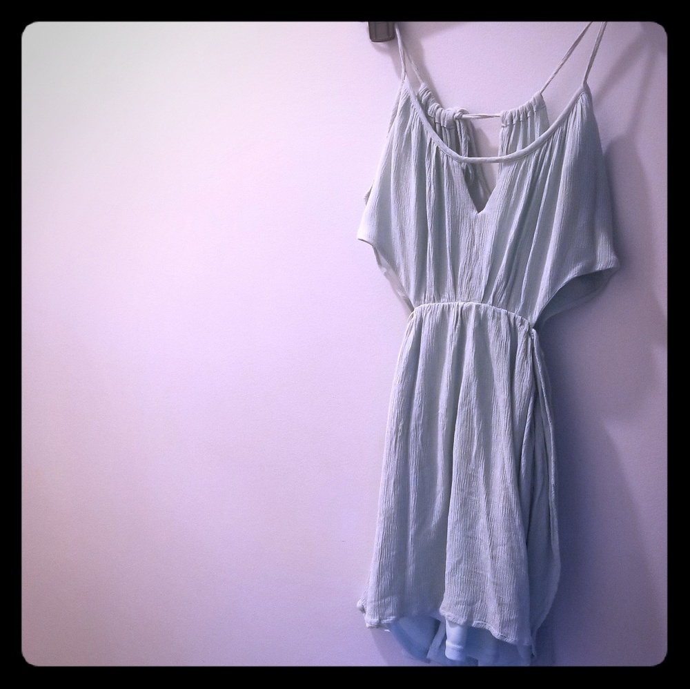 Mint colored mini dress